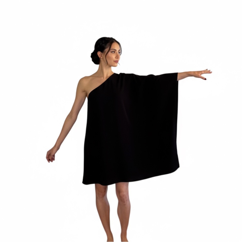 Iro Elegant Black One-Shoulder Dress Size Small